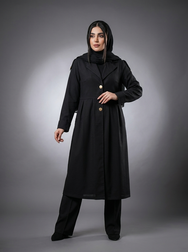 مانتو بلند جلوبسته دانشجویی خنک