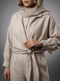 ست اورال زنانه رنگ کرمی