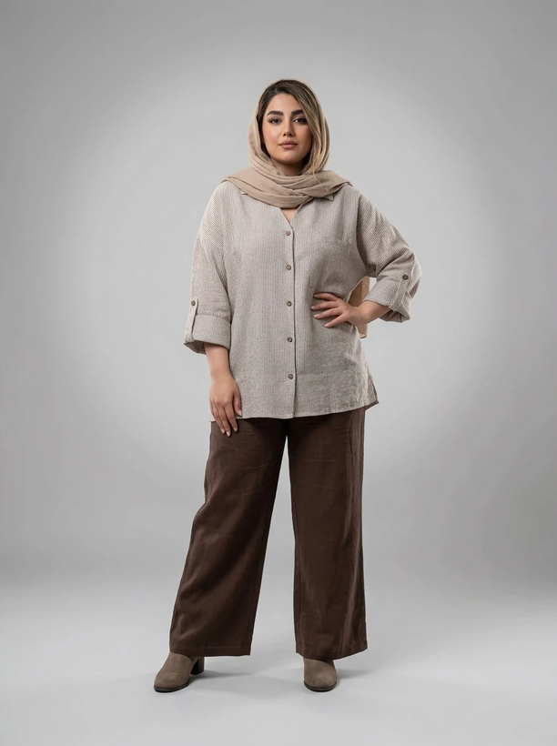 شومیز خنک تابستونی راه راه یقه هفت