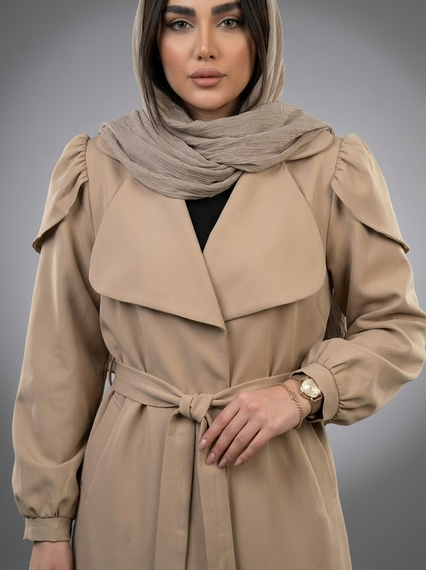 مانتو بلند عروسکی زنانه مازراتی نسکافهای